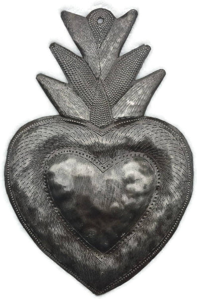 Sacred Heart Metal Art Wall Decor 6" x 8.5"