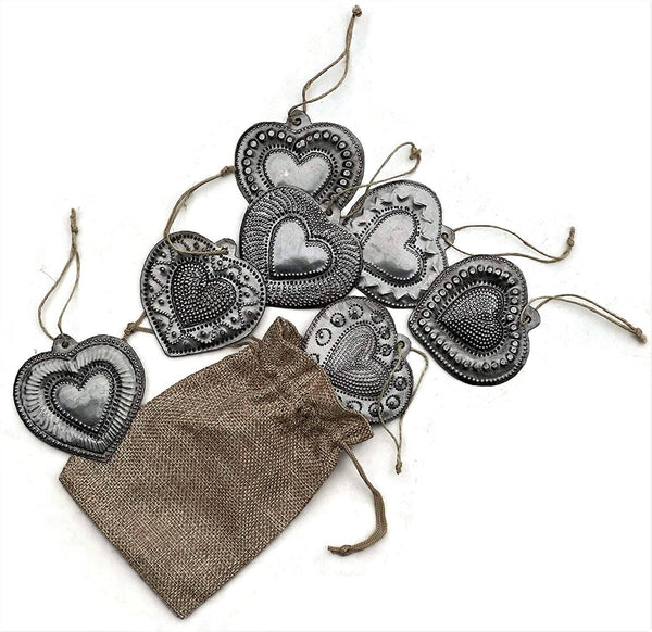 2.5" set/7 Milagros, Metal Hearts Haiti