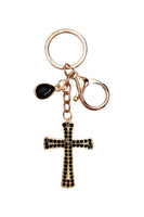 Cross Pendant Bling Rhinestone Metal Key Chain