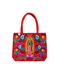 Lady Of Guadalupe Orange Tote Bag
