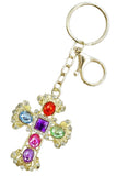 Victorian Royal Cross Bling Rhinestone Metal Alloy Key Chain