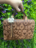 Sacred Hearts Leather Handbag