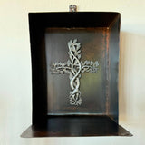 Handcrafted Cross Metal Art Wall Decor 9.8" X 11.7"