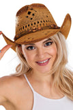 Beaded Crochet Crushable Straw Cowboy Hat