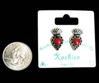 Mini Sacred Heart style Stud earrings