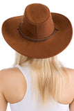 Classic Faux Nubuck Suede Poly Fabric Western Cowboy Hat