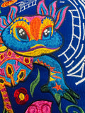 Axolotl Embroidered Pillow Cover