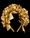 Golden Floral Ribbon Headband