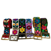 Peruvian Handmade Embroidered Belt flower patterns