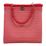 Oaxacan Handwoven Tote Bag with Vinyl Wrapped Handled