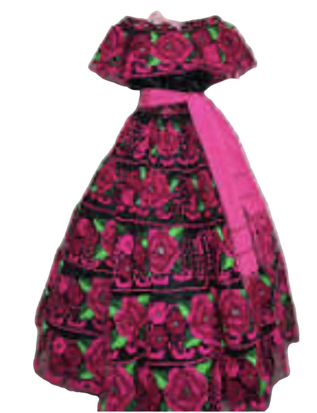 open lace back dress Faltern Mexican Cinco De Mayo Dress for Women, Traditional Folklorico  Fiesta Costume, Rose, S: Buy Online at Best Price in UAE