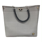 Oaxacan Handwoven Tote Bag with Vinyl Wrapped Handled
