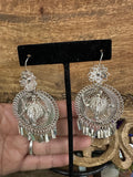 Filigree Oaxacan Earrings Silver Charro Hat