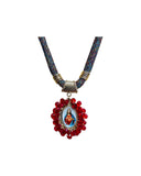 Sacred Heart of Jesus Beaded Necklace & Earrings