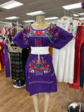 Puebla Plus Size Dress Purple