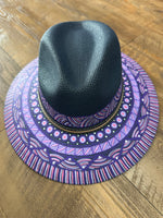 Hand painted Mexican hat Aztec