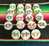 Hand Painted Wooden Hummingbird Studs Earrings - Cielito Lindo