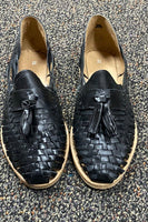 Black Leather Sandals Mexican Huaraches Women - Cielito Lindo
