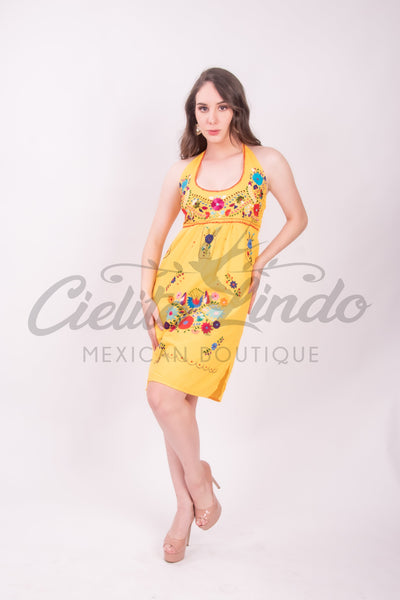 Halter Dress Puebla Yellow