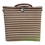 Oaxacan Handwoven Tote Bag with Vinyl Wrapped Handled