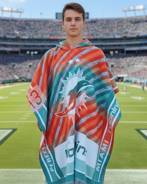 Miami Dolphins Hooded Poncho