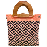 Oaxacan Handwoven Tote Bag with Wooden Handles