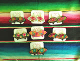 Hand Painted Wooden Abanico Earrings - Cielito Lindo