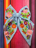Floral Embroidered Hair Bows - Cielito Lindo