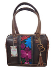 Idalia Leather Embroidered Handbag