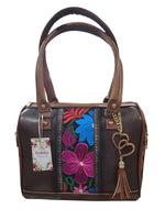 Idalia Leather Embroidered Handbag