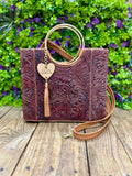 Amalia Leather Handbag - Cielito Lindo