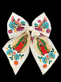 Lady of Guadalupe Embroidered Hair Bows - Cielito Lindo