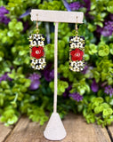 Hand Painted Wooden Floral Earrings - Cielito Lindo