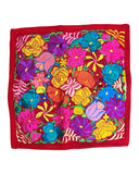 Mexican Red Floral Embroidered Pillow Cover