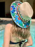 Hand painted Mexican hat Floral