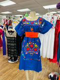 Puebla Plus Size Dress Royal Blue