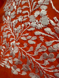 San Antonino Mexican Blouse 3/4 Sleeve Lavender Orange