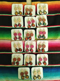 Conchas and Cafecito Hand Painted Wooden Earrings - Cielito Lindo