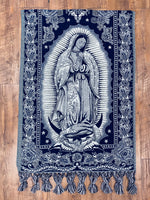 Our Lady of Guadalupe Baroque Shawl Navy/Mint
