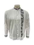 Men's Guayabera Morelos White Black