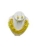Handmade Ixtle Necklace & Earrings Yellow