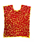 Jalapa Yellow Top with Red Embroidery