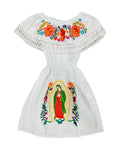 Virgencita Girls Dress White