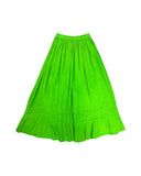 Mexican Long Skirt Lime Green