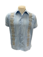 Men’s Linen Guayabera Blue