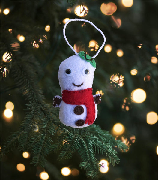 Christmas Snow Man Googly Eyes Ornament