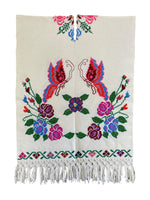 Mexican Butterfly Poncho White