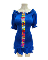 Maribel Mexican Royal Blue Dress