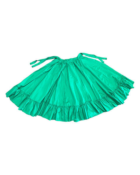 Mexican Folklorico Green Solid Skirt