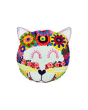 Hand Embroidered Cat Plush Cushion